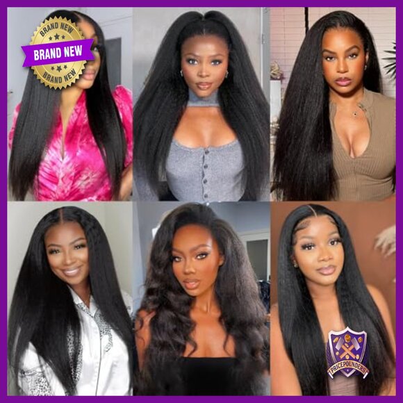 3 Bundle Human Hair Extensions 12-24 Inch Kinky Straight Weave